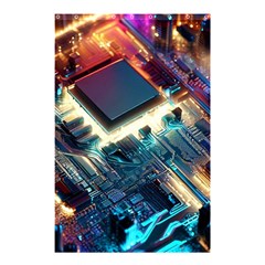 Ai Generated Motherboard City Technology Tech Cpu Shower Curtain 48  X 72  (small) 