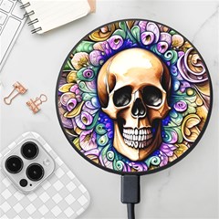 Gothic Skull Wireless Fast Charger(black) by GardenOfOphir