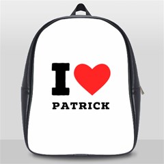 I Love Patrick  School Bag (large) by ilovewhateva