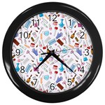 Medical Wall Clock (Black) Front