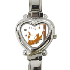 Animal Cat Pet Feline Mammal Heart Italian Charm Watch by Semog4