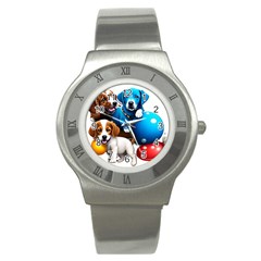 Cute Dog Dogs Animal Pet Stainless Steel Watch by Semog4