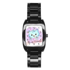 Cat Valentine-s Day Valentine Stainless Steel Barrel Watch by Semog4