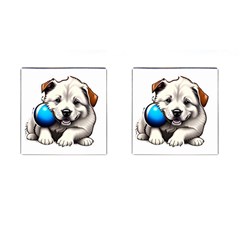 Dog Animal Pet Puppy Pooch Cufflinks (square) by Semog4