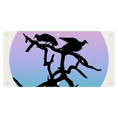 Birds Bird Vultures Tree Branches Banner And Sign 6  X 3  by Semog4