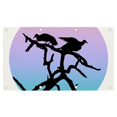 Birds Bird Vultures Tree Branches Banner And Sign 7  X 4  by Semog4