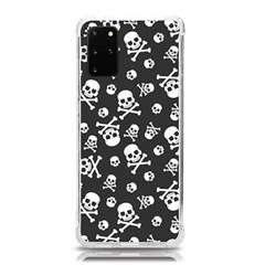 Skull-crossbones-seamless-pattern-holiday-halloween-wallpaper-wrapping-packing-backdrop Samsung Galaxy S20plus 6 7 Inch Tpu Uv Case by Ravend