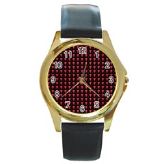 Arrow Pentagon Desktop Wallpaper Geometric Pattern Round Gold Metal Watch