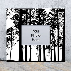 Trees Forest Woods Woodland Trunk White Wall Photo Frame 5  X 7  by Jancukart