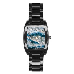 Waves Wave Nature Beach Stainless Steel Barrel Watch by Semog4