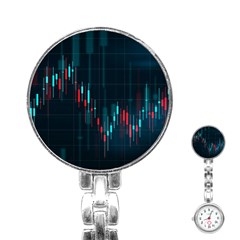 Flag Patterns On Forex Charts Stainless Steel Nurses Watch by Semog4