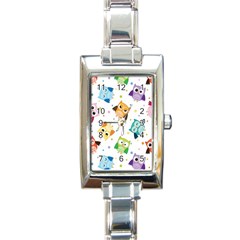 Owl Bird Rectangle Italian Charm Watch by Semog4