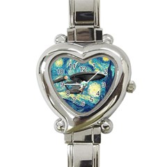 Star Trek Starship The Starry Night Van Gogh Heart Italian Charm Watch by Semog4