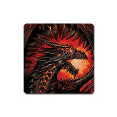 Dragon Fire Square Magnet by Semog4