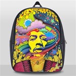 Psychedelic Rock Jimi Hendrix School Bag (Large) Front