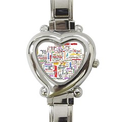 Writing Author Motivation Words Heart Italian Charm Watch by Semog4