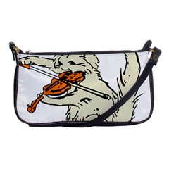 Cat Playing The Violin Art Shoulder Clutch Bag by oldshool