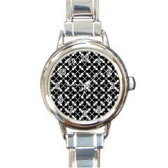 Abstract-background-arrow Round Italian Charm Watch by Semog4