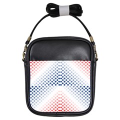 Dots-pointillism-abstract-chevron Girls Sling Bag by Semog4