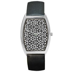 Geometric-tile-background Barrel Style Metal Watch by Semog4