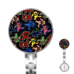 Grateful Dead Pattern Stainless Steel Nurses Watch by Semog4