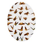 Butterfly Butterflies Insect Swarm Ornament (Oval) Front