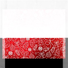 Christmas Pattern Red Rectangular Jigsaw Puzzl by Salman4z