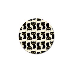 Black Cats And Dots Koteto Cat Pattern Kitty Golf Ball Marker (10 Pack) by Salman4z