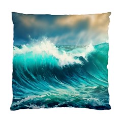 Waves Ocean Sea Tsunami Nautical Blue Standard Cushion Case (one Side)