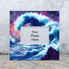 Storm Tsunami Waves Ocean Sea Nautical Nature White Box Photo Frame 4  X 6  by Jancukart