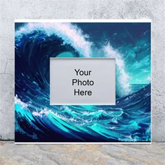 Tsunami Tidal Wave Ocean Waves Sea Nature Water White Wall Photo Frame 5  X 7  by Jancukart