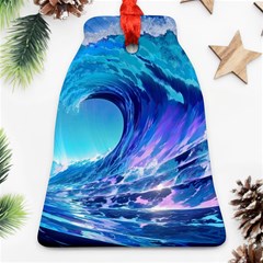 Tsunami Tidal Wave Ocean Waves Sea Nature Water 2 Ornament (bell)