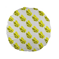 Yellow Butterflies On Their Own Way Standard 15  Premium Flano Round Cushions by ConteMonfrey