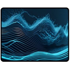 Technology Computer Background Two Sides Fleece Blanket (medium) by Simbadda