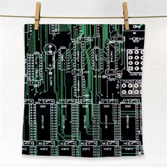 Printed Circuit Board Circuits Face Towel by Celenk