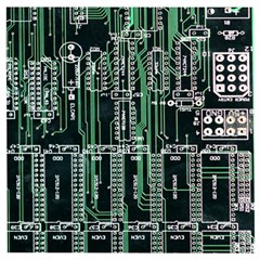 Printed Circuit Board Circuits Wooden Puzzle Square by Celenk