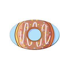 Dessert Food Donut Sweet Decor Chocolate Bread Sticker (oval) by Uceng