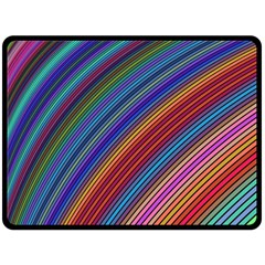 Multicolored Stripe Curve Striped Background Two Sides Fleece Blanket (large) by Uceng