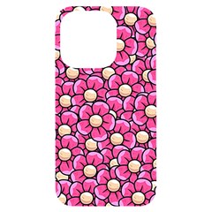 Pattern Scrapbooking Flowers Bloom Decorative Iphone 14 Pro Black Uv Print Case by Ravend