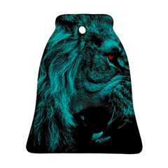 Angry Male Lion Predator Carnivore Bell Ornament (two Sides) by Salman4z