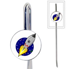 Rocket Ship Launch Vehicle Moon Book Mark by Salman4z