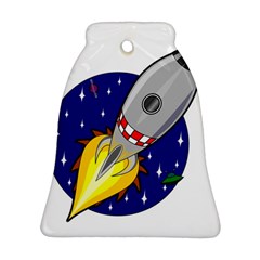 Rocket Ship Launch Vehicle Moon Ornament (bell) by Salman4z