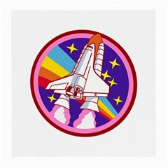 Badge Patch Pink Rainbow Rocket Medium Glasses Cloth (2 Sides) by Salman4z