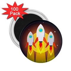 Rocket Take Off Missiles Cosmos 2 25  Magnets (100 Pack)  by Salman4z