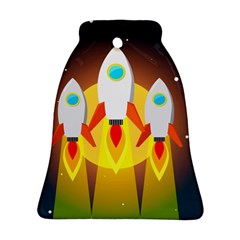 Rocket Take Off Missiles Cosmos Ornament (bell) by Salman4z