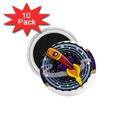 Rocket Space Clipart Illustrator 1 75  Magnets (10 Pack)  by Salman4z