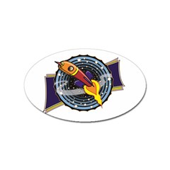 Rocket Space Clipart Illustrator Sticker (oval) by Salman4z