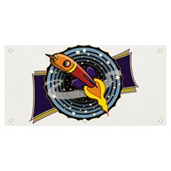 Rocket Space Clipart Illustrator Banner And Sign 6  X 3  by Salman4z