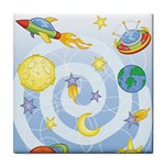 Science Fiction Outer Space Tile Coaster Front