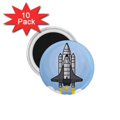 Rocket Shuttle Spaceship Science 1 75  Magnets (10 Pack)  by Salman4z